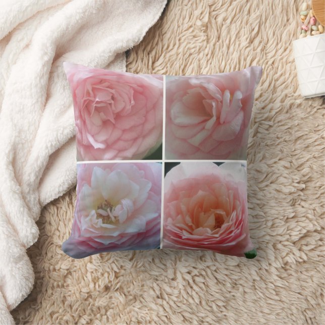 Pretty Roses Throw Pillow (Blanket)