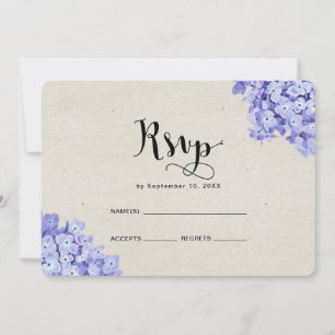 Pretty Rustic Floral Wedding Rsvp Invitation