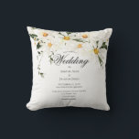 Pretty Rustic White Daisies Modern Wedding Cushion<br><div class="desc">This beautiful fresh Daisy wedding invitation pillow starts with a watercolor bouquet of sweet daisies.  It is perfect for that special keepsake wedding gift. Simple,  elegant and fresh.  Mr. & Mrs. Script on the reverse side.  Matching wedding invitation available.  100% customer satisfaction with “Zazzle”</div>