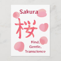 Pretty Sakura Kanji with Hanakotoba
