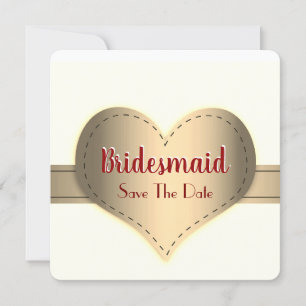 Pretty Save The Date Be My Bridesmaid Invitation