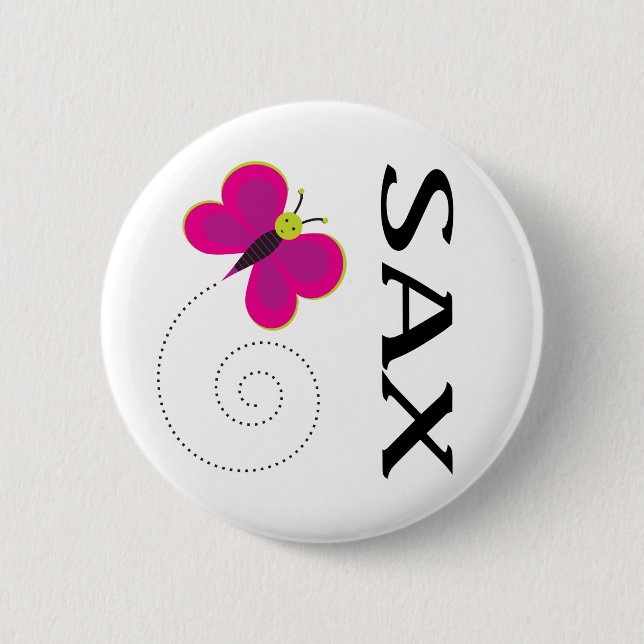Pretty Saxophone Button (Front)