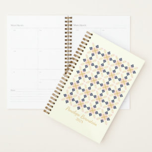 Pretty Scandinavian Floral Pattern Personalised Planner