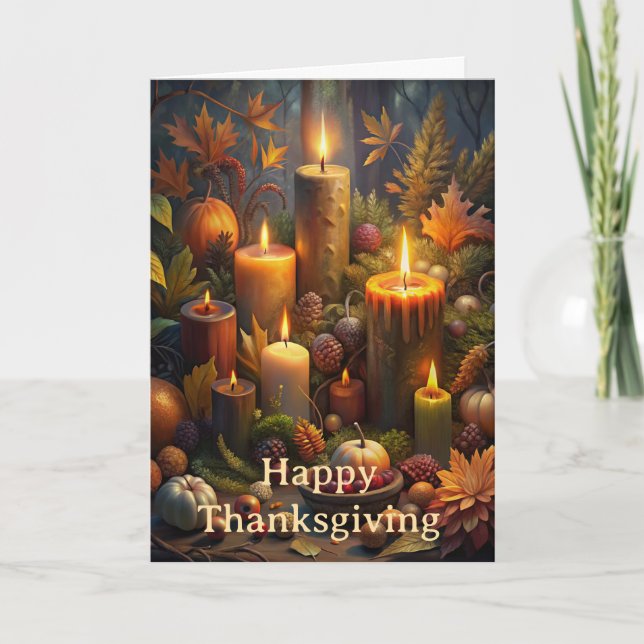 Pretty Scene For Thanksgiving Holiday Card (Front)