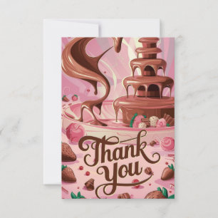 Pretty Scoops Chocolate thank you Card