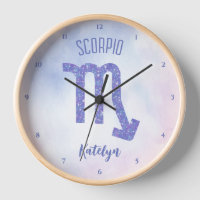 Pretty Scorpio Astrology Sign Personalised Purple