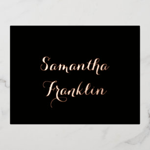 Pretty Script Font Name Black Place Cards