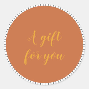 Pretty Script Small Business Customer Gift For you Classic Round Sticker