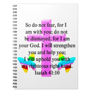 PRETTY SCRIPTURE ISAIAH 41:10 DESIGN SPIRAL NOTEBOOK