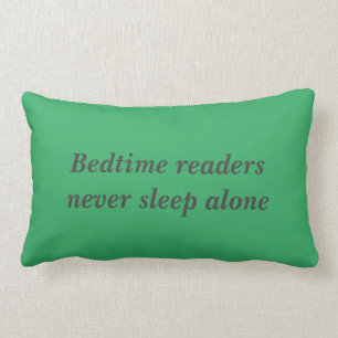 Pretty sea green & dark grey reading lumbar pillow