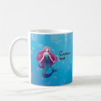 Pretty Sea Mermaid Personalised Mug
