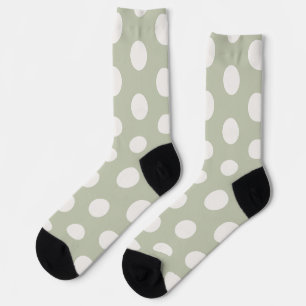 Pretty seamless polka dots l Green and white Socks