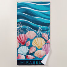 Pretty Seashells & Blue Waves Custom