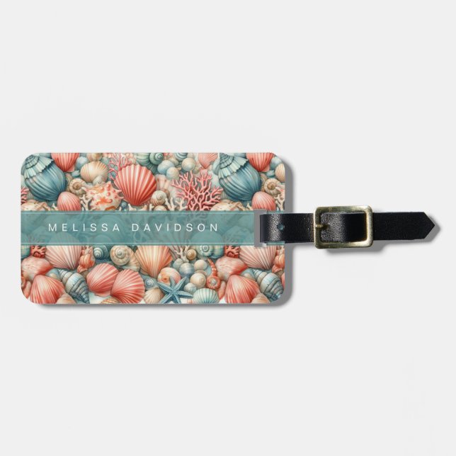 Pretty Seashells Luggage Tag (Front Horizontal)