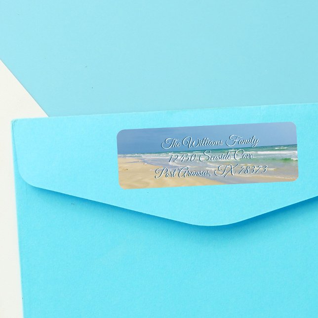 Pretty Seaside Photo Beach Home Return Address (Creator Uploaded)