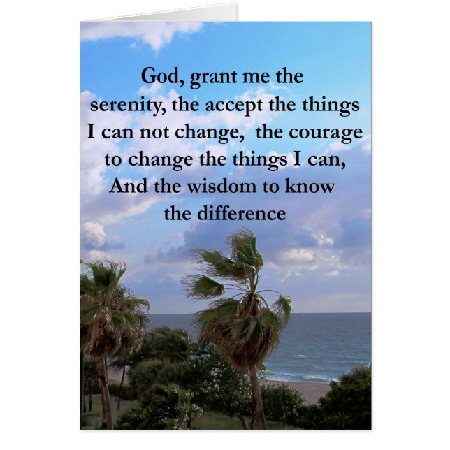 PRETTY SERENITY PRAYER PALM TREE PHOTO DESIGN (Front)