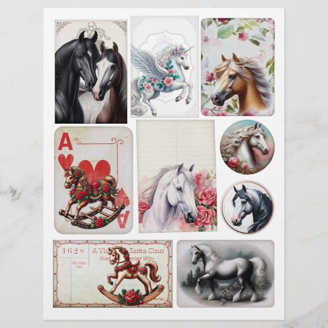 Pretty set of Mixed Horse Themed Ephemera (Front)