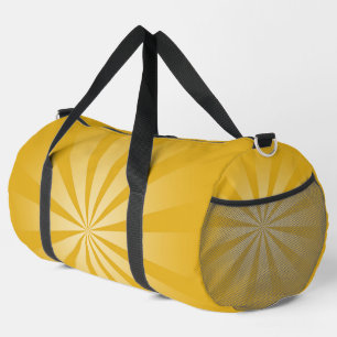 PRETTY SHADES OF GOLD STARBURST PATTERN DUFFLE BAG