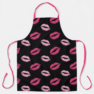Pretty Shiny Pink Kisses Apron