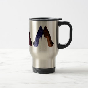 Pretty Shoes All In A Row Art Travel Mug