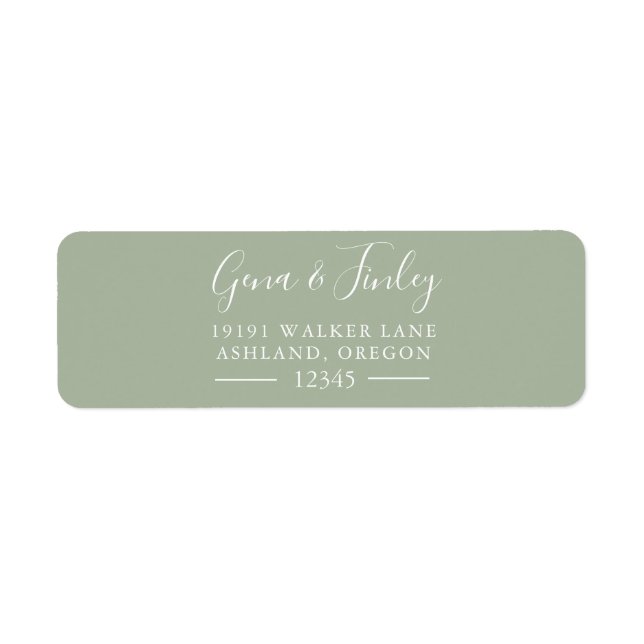 Pretty Simple modern and elegant return address (Front)
