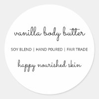 Pretty Simple White Body Butter Packaging Labels
