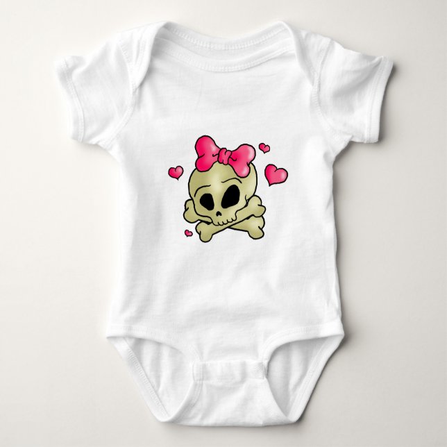 Pretty skull baby bodysuit (Front)