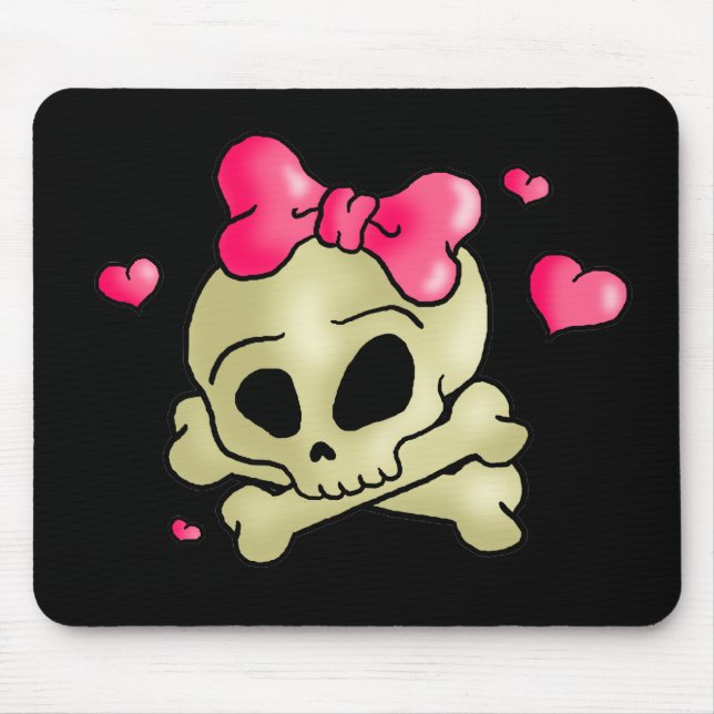 Pretty skull mouse pad (Front)