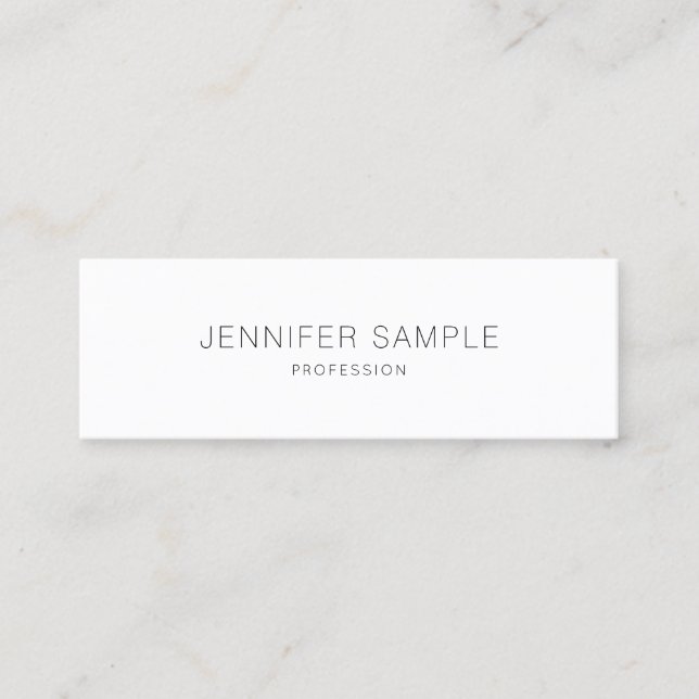 Pretty Sleek Design Professional Plain Elegant Mini Business Card (Front)