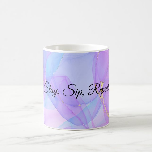 pretty, slogan coffee mug (Center)