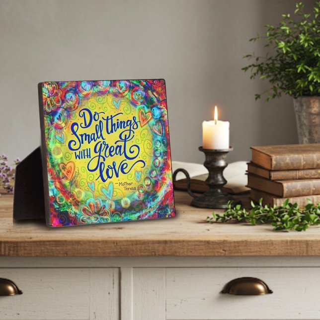 Pretty Small Things Great Love Quote Inspirivity Plaque (Creator Uploaded)