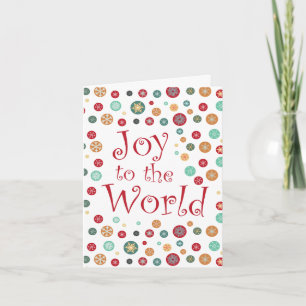 Pretty Snowflake Polka Dot Happy Holidays Card