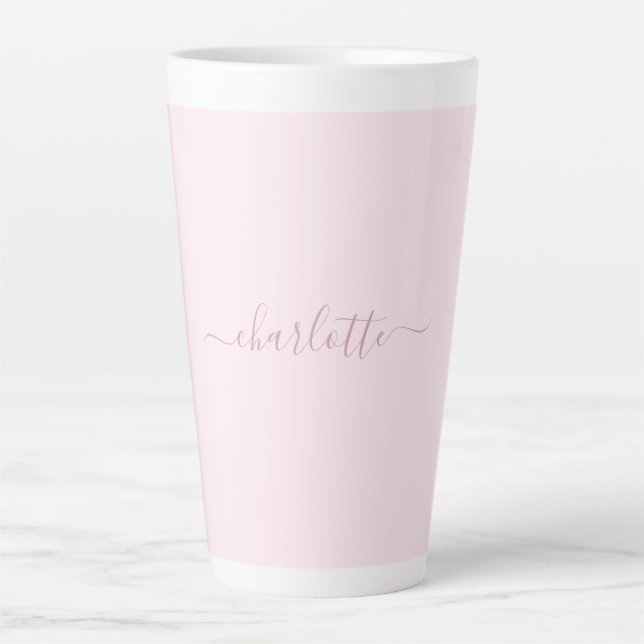Pretty Soft Pink and Blush Latte Mug (Front)