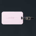 Pretty Soft Pink and Blush Luggage Tag<br><div class="desc">A lovely soft pink and blush colour palette. Personalise with a name (to keep the swashes on the name,  it is best to enter in lowercase and make sure you keep the emojis at the beginning and end,  as shown on the example name).</div>