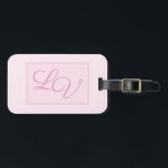 Pretty Soft Pink and Blush Luggage Tag<br><div class="desc">A lovely soft pink and blush colour palette. Personalise with initials.</div>
