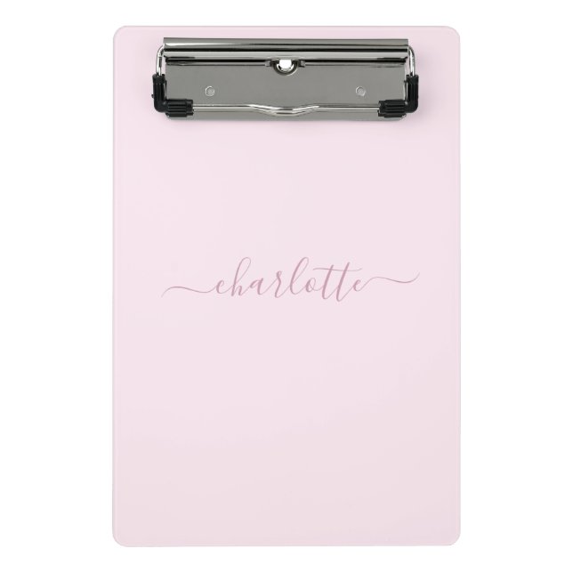 Pretty Soft Pink and Blush Mini Clipboard (Front)