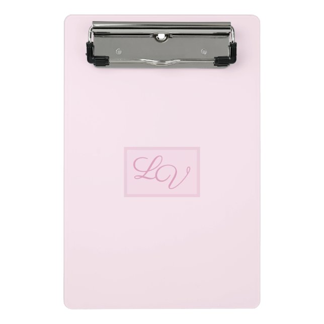 Pretty Soft Pink and Blush Mini Clipboard (Front)