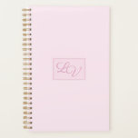 Pretty Soft Pink and Blush Planner<br><div class="desc">A lovely soft pink and blush colour palette. Personalise with initials.</div>