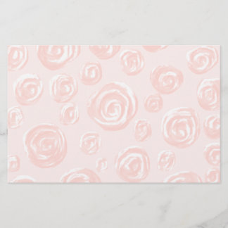 Pretty soft pink rose pattern. stationery
