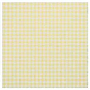 Pretty Soft Yellow Gingham Checked Pattern Fabric