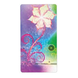Pretty Sparkling Fantasy Flower Designer Labels