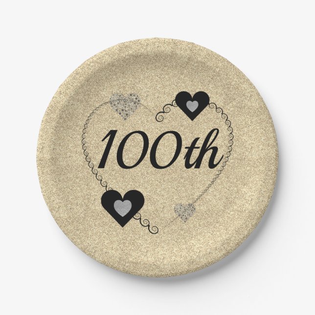 Pretty special party plates 100th (Front)
