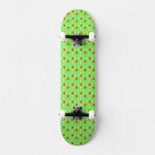 Pretty Spring Apple blossom and Apples Patterned Skateboard