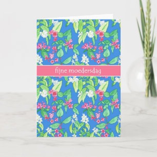 Pretty Spring Blossoms Dutch Mother's Day Card