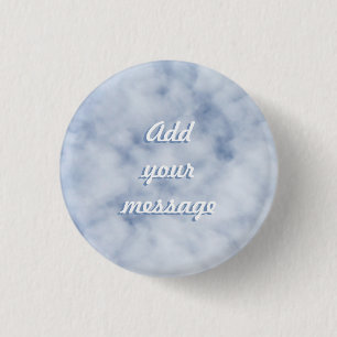 Pretty spring cloudy pastel blue sky 0155 3 cm round badge