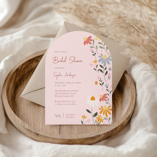 Pretty Spring Floral Bridal Shower Invitation (Creator Uploaded)