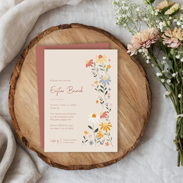 Pretty Spring Floral Easter Brunch Invitation (Creator Uploaded)
