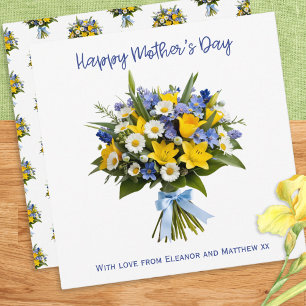 Pretty Spring Flowers Personalised Mother's Day Card