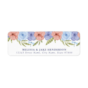 Pretty Spring Flowers Return Address Labels