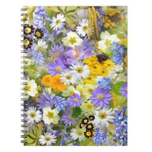 Pretty Spring Flowers Spiral Notebook